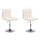 2er Set Lounger HLO-CP53 V2 Kunstleder ~ creme