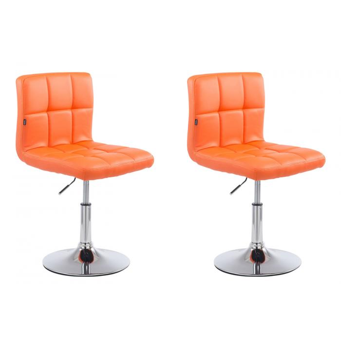 2er Set Lounger HLO-CP53 V2 Kunstleder ~ orange