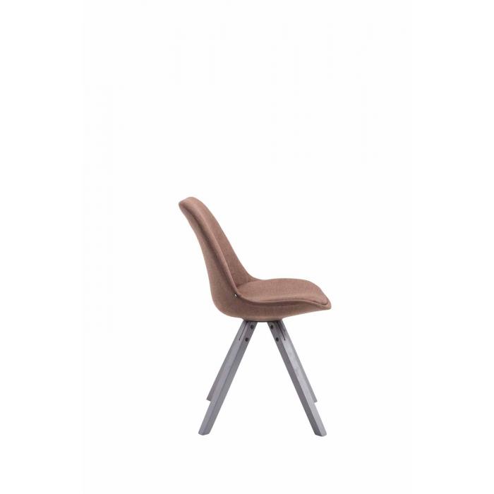 Besucherstuhl HLO-CP8 Stoff Square grau ~ braun