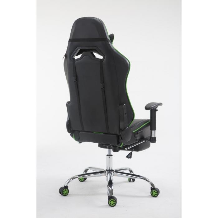 Racing Brostuhl HLO-CP93 V2 Kunstleder mit Fuablage ~ schwarz/grn