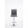 2er Set Barhocker HLO-CP25 Kunstleder chrom ~ grau