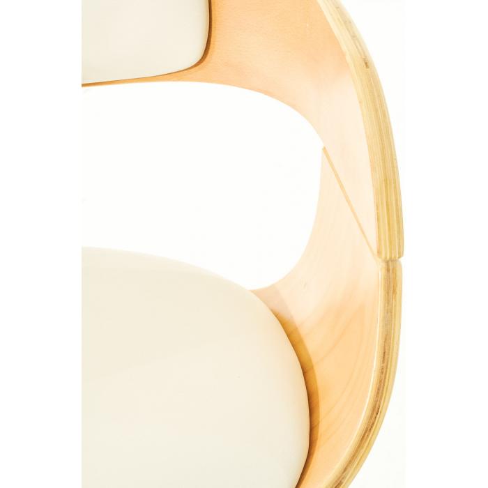 2er Set Barhocker HLO-CP235 Kunstleder ~ natura/wei