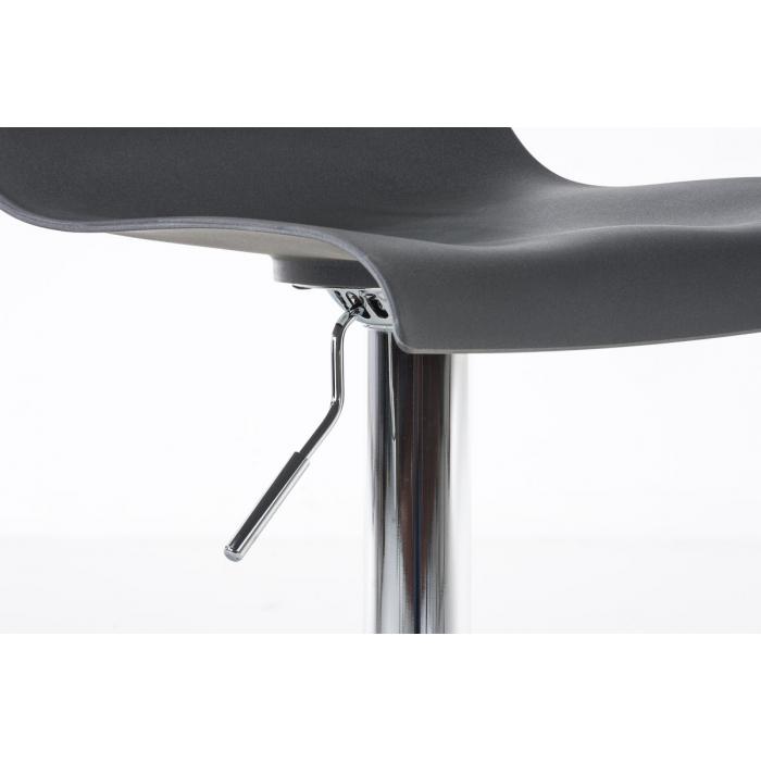 2er Set Barhocker HLO-CP20 Kunststoff chrom ~ grau