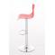 2er Set Barhocker HLO-CP20 Kunststoff chrom ~ rot