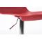 2er Set Barhocker HLO-CP20 Kunststoff chrom ~ rot