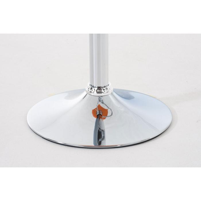 2er Set Barhocker HLO-CP20 Kunststoff chrom ~ orange