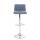 2er Set Barhocker HLO-CP20 Stoff chrom ~ blau