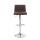 2er Set Barhocker HLO-CP20 Stoff chrom ~ braun