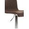 2er Set Barhocker HLO-CP20 Stoff chrom ~ braun