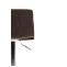 2er Set Barhocker HLO-CP20 Stoff chrom ~ braun