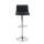 2er Set Barhocker HLO-CP20 Stoff chrom ~ schwarz
