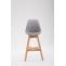 2er Set Barhocker HLO-CP12 Stoff natura ~ grau