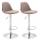 2er Set Barhocker HLO-CP24 Stoff ~ taupe