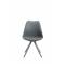 Besucherstuhl HLO-CP8 Kunstleder Rund grau ~ grau