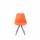Besucherstuhl HLO-CP8 Kunstleder Square grau ~ orange