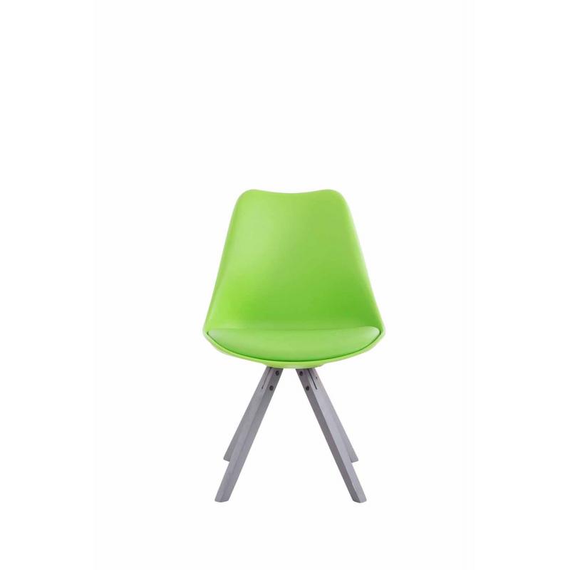Besucherstuhl HLO-CP8 Kunstleder Square grau ~ grn