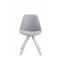 Besucherstuhl HLO-CP8 Stoff Square wei ~ grau