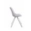 Besucherstuhl HLO-CP8 Stoff Square wei ~ grau