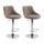 2er Set Barhocker HLO-CP30 Stoff ~ taupe