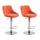 2er Set Barhocker HLO-CP30 Stoff ~ orange