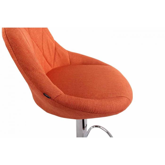 2er Set Barhocker HLO-CP30 Stoff ~ orange