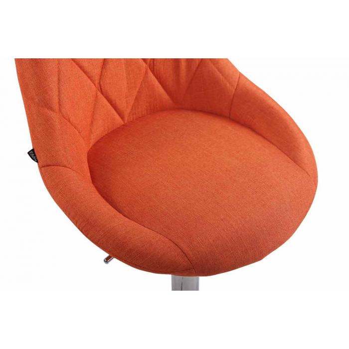 2er Set Barhocker HLO-CP30 Stoff ~ orange