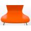 4er-Set Besucherstuhl CP613, Konferenzstuhl, Stapelstuhl, Holz ~ orange
