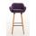 2er Set Barhocker HLO-CP19 Stoff ~ lila