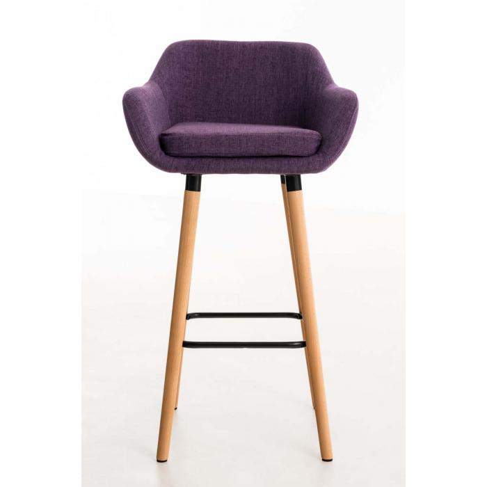 2er Set Barhocker HLO-CP19 Stoff ~ lila