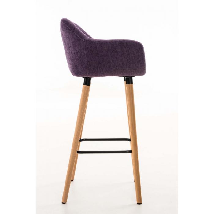 2er Set Barhocker HLO-CP19 Stoff ~ lila