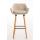 2er Set Barhocker HLO-CP19 Stoff ~ creme