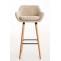 2er Set Barhocker HLO-CP19 Stoff ~ creme