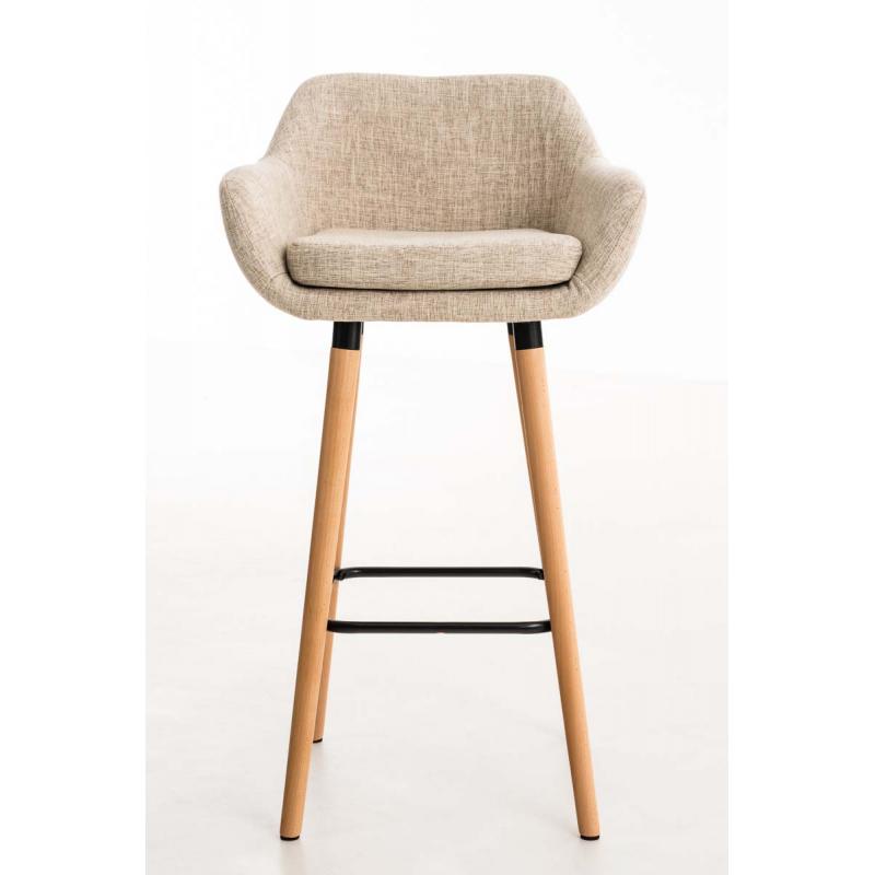2er Set Barhocker HLO-CP19 Stoff ~ creme