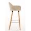2er Set Barhocker HLO-CP19 Stoff ~ creme
