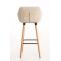 2er Set Barhocker HLO-CP19 Stoff ~ creme