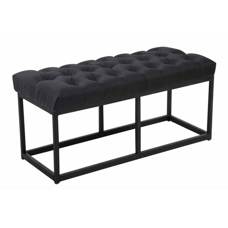 Sitzbank HLO-CP4 Stoff Schwarz 100 cm ~ schwarz