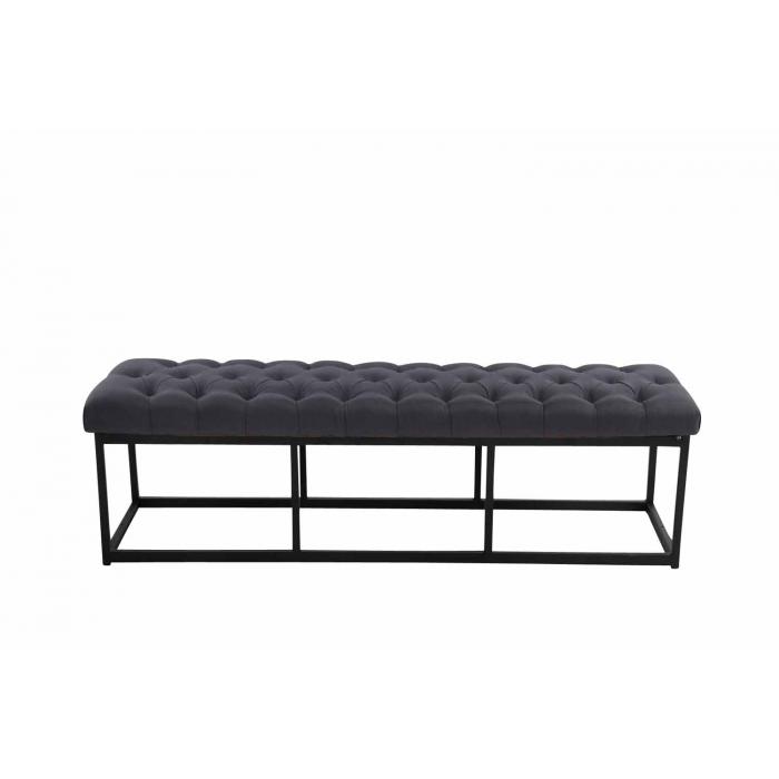 Sitzbank HLO-CP4 Stoff Schwarz 150 cm ~ schwarz