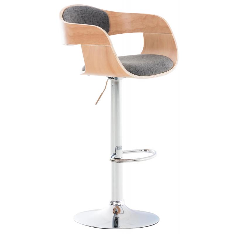 Barhocker HLO-CP235 Stoff ~ natura/hellgrau