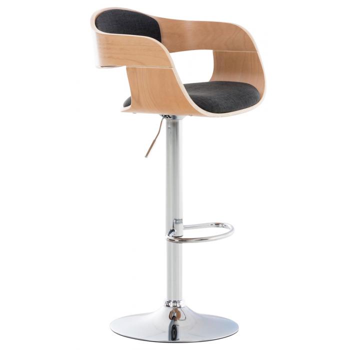 Barhocker HLO-CP235 Stoff ~ natura/dunkelgrau