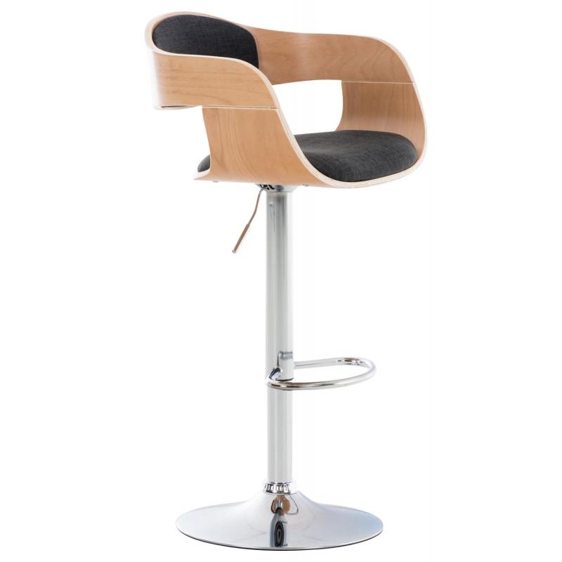 Barhocker HLO-CP235 Stoff ~ natura/dunkelgrau