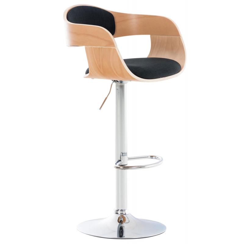 Barhocker HLO-CP235 Stoff ~ natura/schwarz