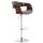 Barhocker HLO-CP235 Stoff ~ walnuss/hellgrau