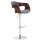 Barhocker HLO-CP235 Stoff ~ walnuss/blau