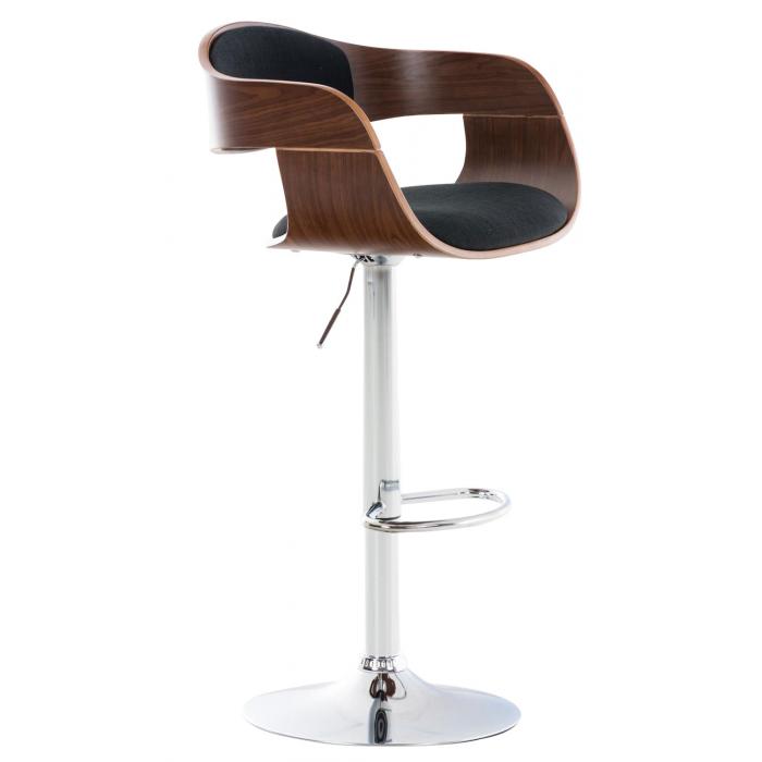 Barhocker HLO-CP235 Stoff ~ walnuss/schwarz
