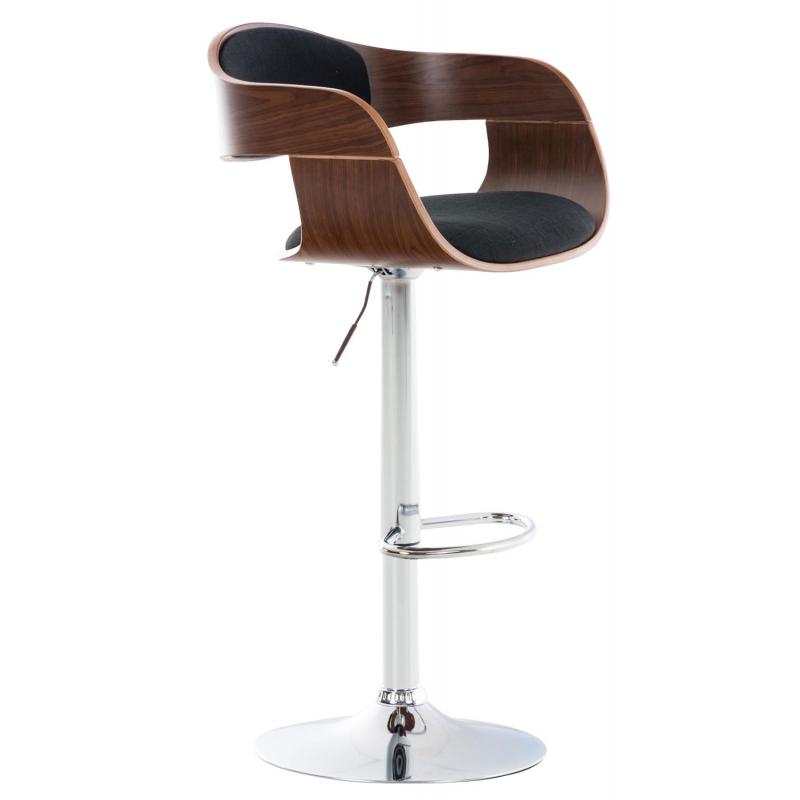 Barhocker HLO-CP235 Stoff ~ walnuss/schwarz