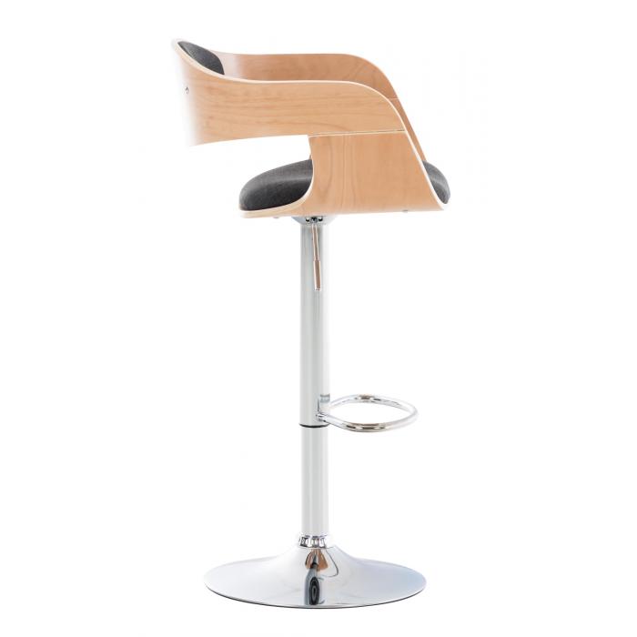 Barhocker HLO-CP235 Stoff ~ natura/dunkelgrau