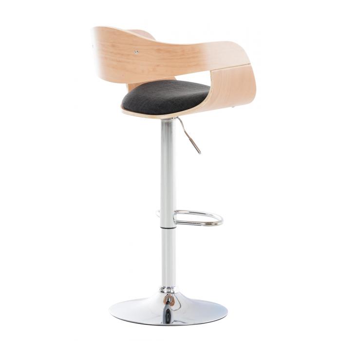 Barhocker HLO-CP235 Stoff ~ natura/dunkelgrau