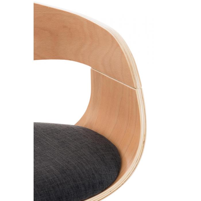 Barhocker HLO-CP235 Stoff ~ natura/dunkelgrau