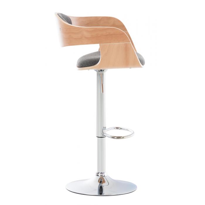 Barhocker HLO-CP235 Stoff ~ natura/hellgrau