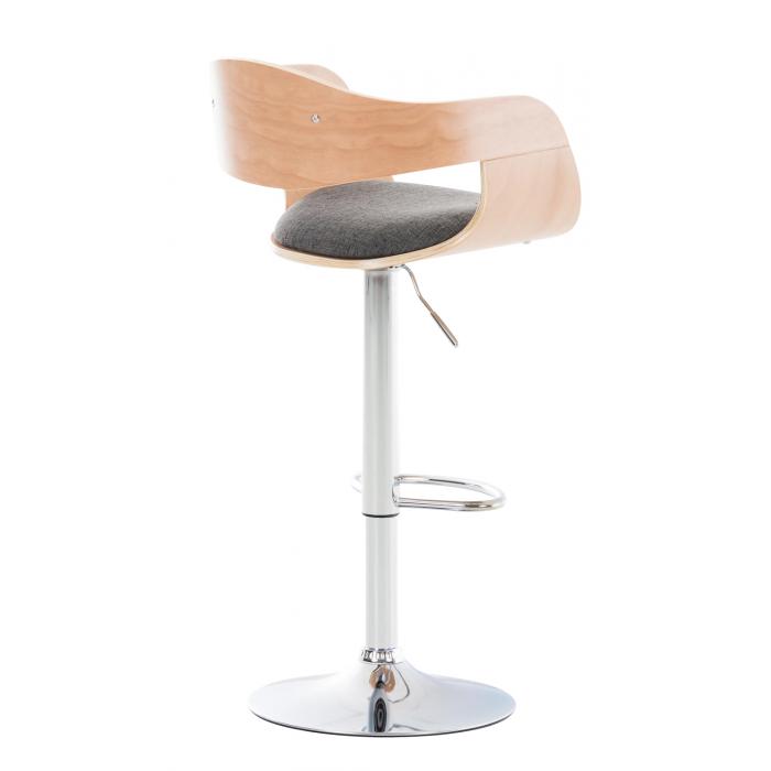 Barhocker HLO-CP235 Stoff ~ natura/hellgrau